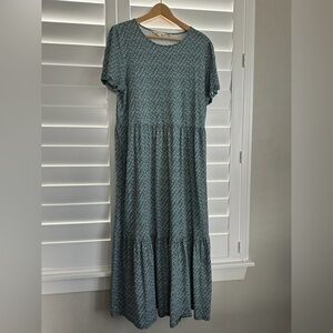 Boden Teal and Black Maxi Dress
